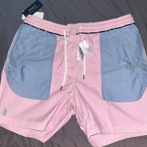 POLO RALPH LAUREN Men's Pink Classic Fit Elastic Waist Prepster 6" Chino Shorts - Picture 7 of 9